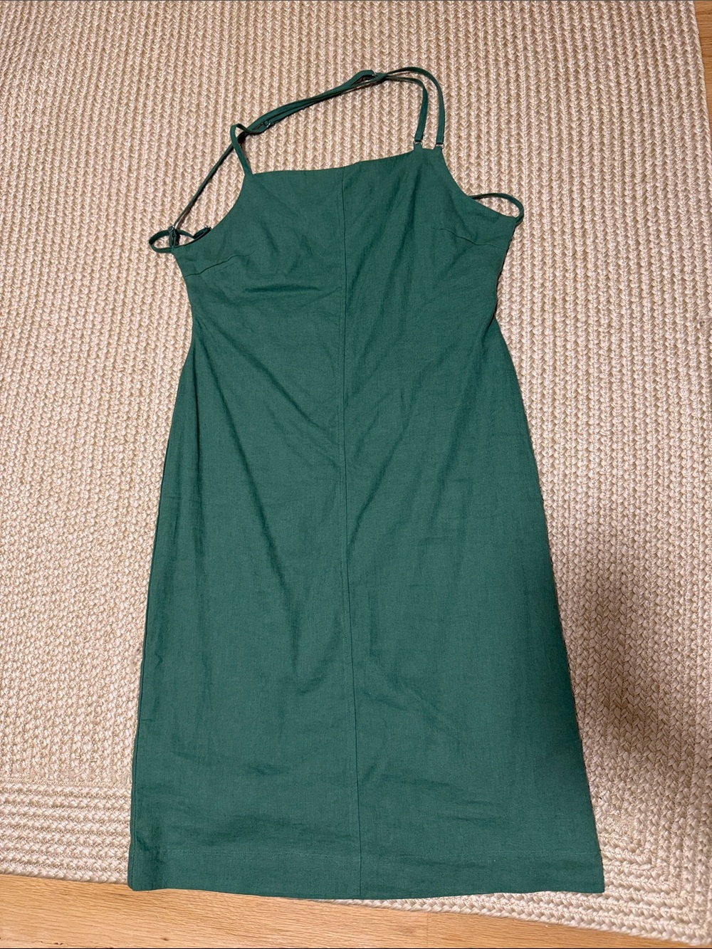 NWT Zara Linen Blend Open Back Dress